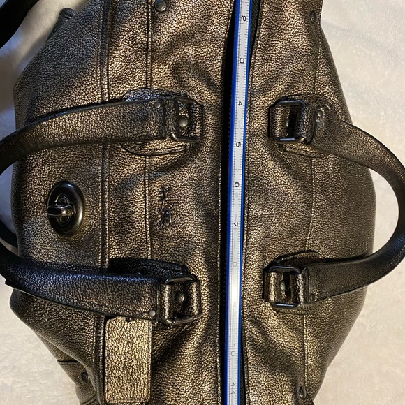 Coach Rhyder gold metallic leather satchel - Picture 7 of 16